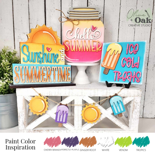 DIY Summertime Fun Tier Tray Set