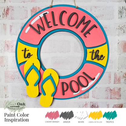 DIY Welcome to the Pool Door Hanger