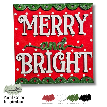 DIY Mini Classic Christmas Square Signs *Inserts ONLY*