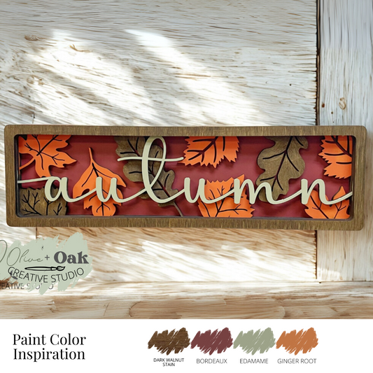 DIY Autumn Leaves Chunky Shelf Sitter