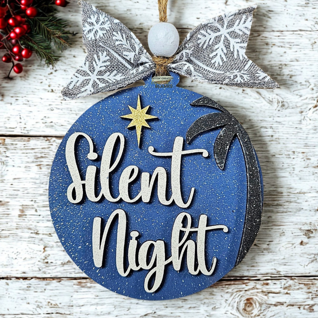 Silent Night Ornament Blank