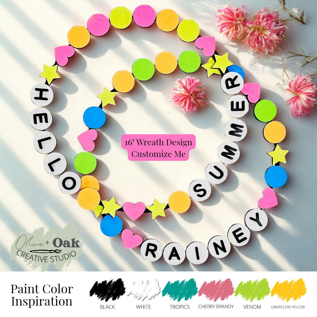 DIY Personalized Friendship Bracelet Wreath