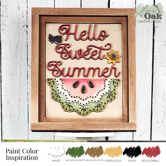 DIY Watermelon Sweet Summer Mini Sign *Insert ONLY*