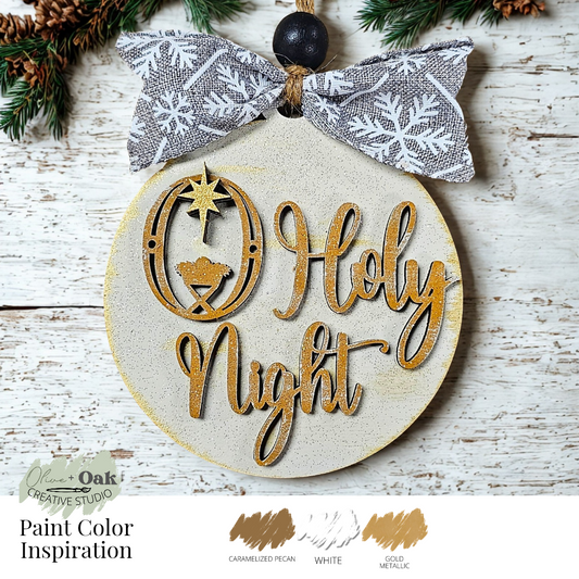 DIY O Holy Night Nativity Ornament