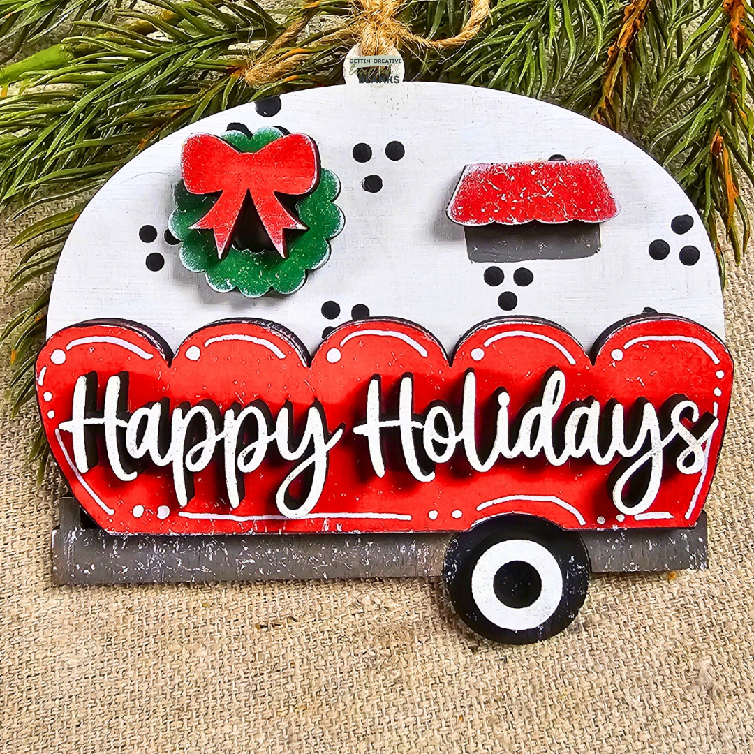 Vintage Camper Ornament Blank
