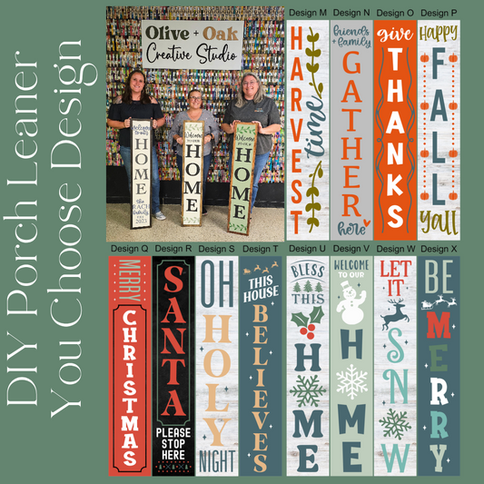 DIY Porch Leaner - Seasonal - You Choose Design