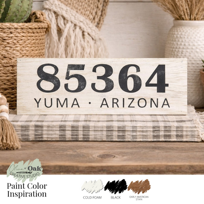 DIY Zip Code Plank Sign