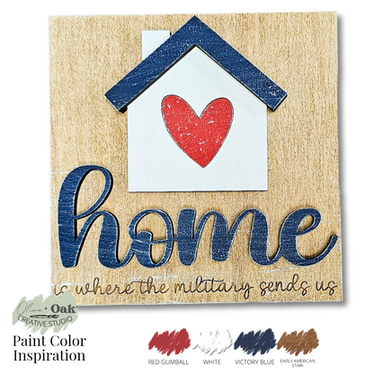 DIY Mini Military Family Square Tiles *Inserts ONLY*