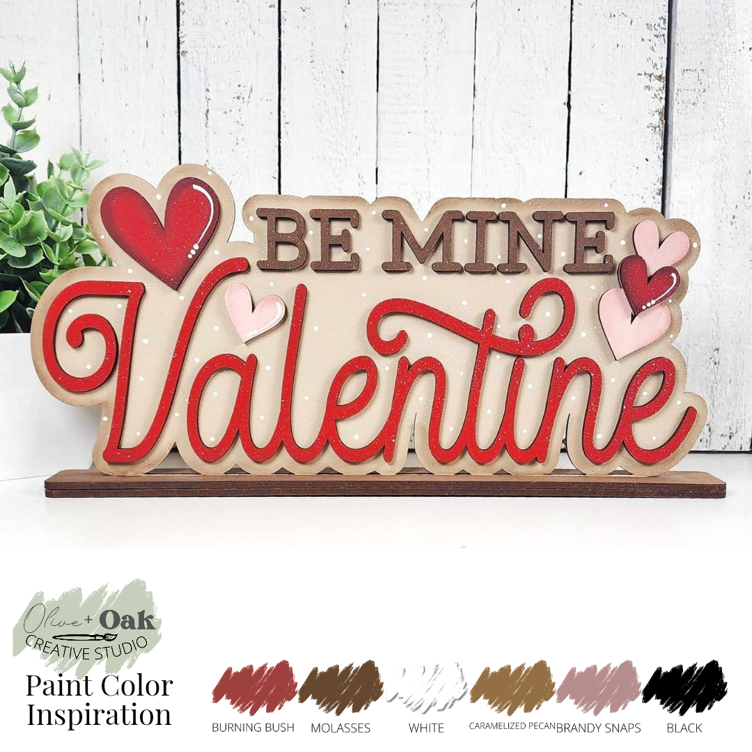 DIY Be Mine Valentine Shelf Sitter