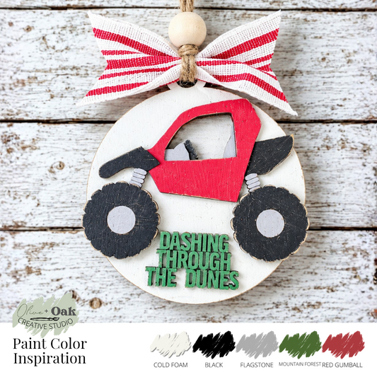DIY Dashing Through the Dunes Ornament
