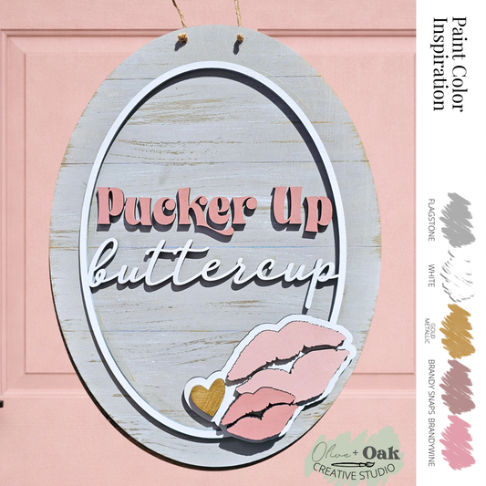 DIY Pucker-Up Buttercup Door Hanger