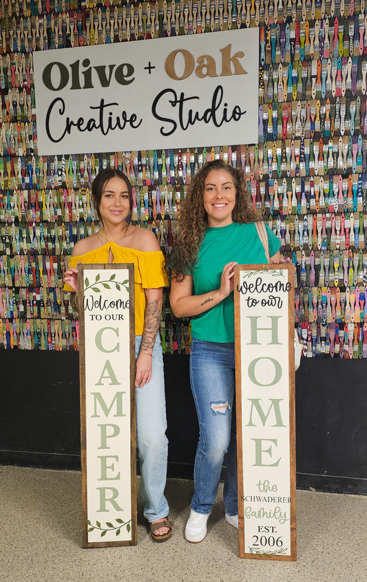 DIY Welcome to Our Camper 4' Porch Sign