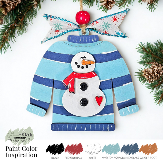 DIY Snowman Christmas Sweater Ornament