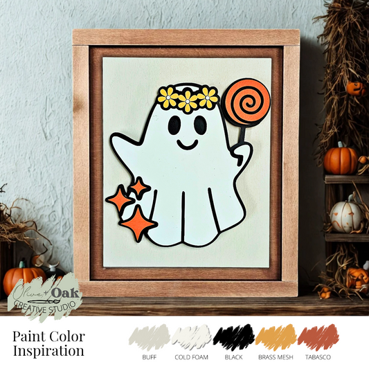 DIY Groovy Ghost Mini Sign *Insert ONLY*