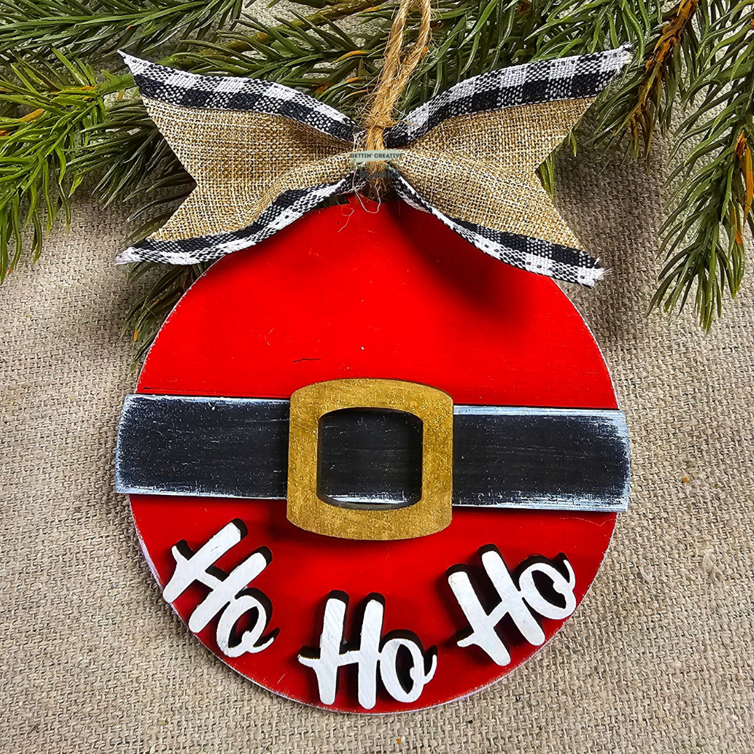Santa Belt Ornament Blank