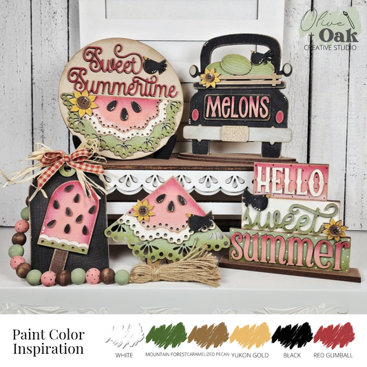 DIY Vintage Watermelon Tier Tray Set