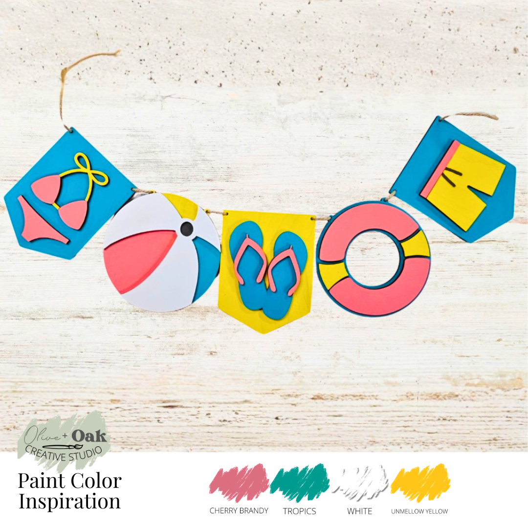 DIY Pool Party Banner