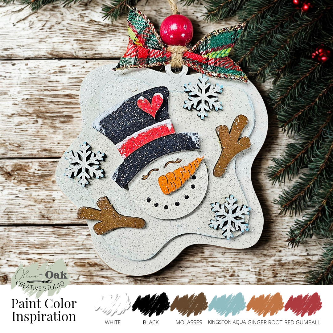 DIY Melted Snowman Ornament