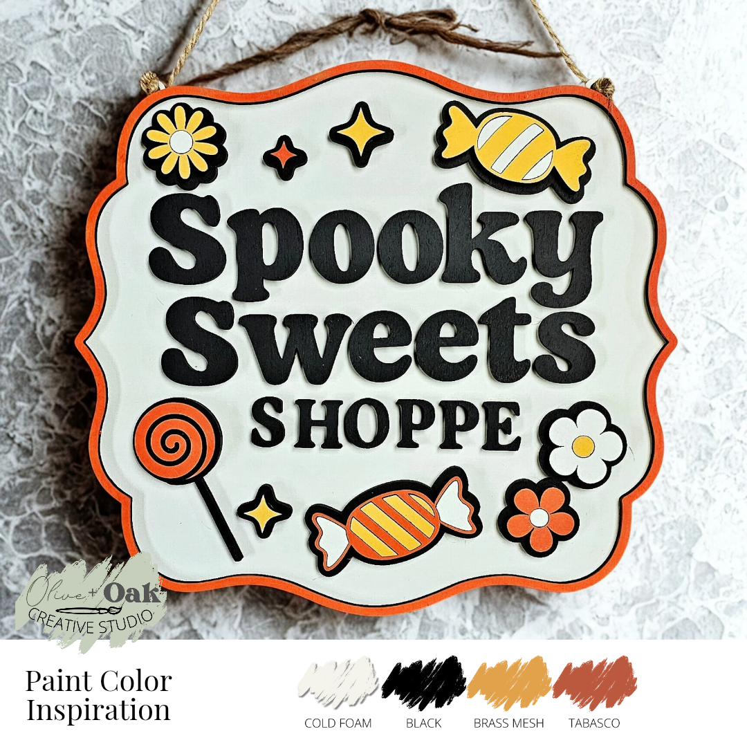 DIY Spooky Sweet Shop Wall Hanger