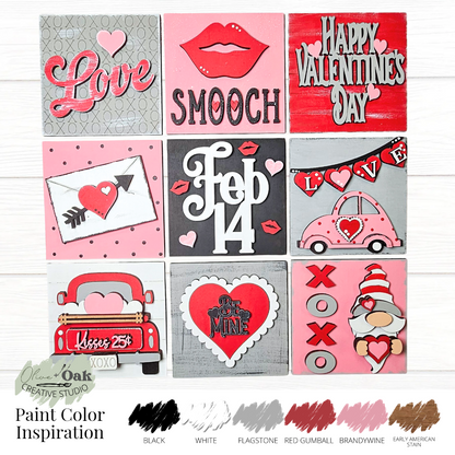 DIY Mini Valentine's Square Tiles *Inserts ONLY*