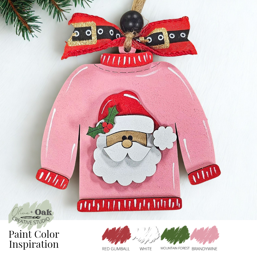 DIY Santa Christmas Sweater Ornament