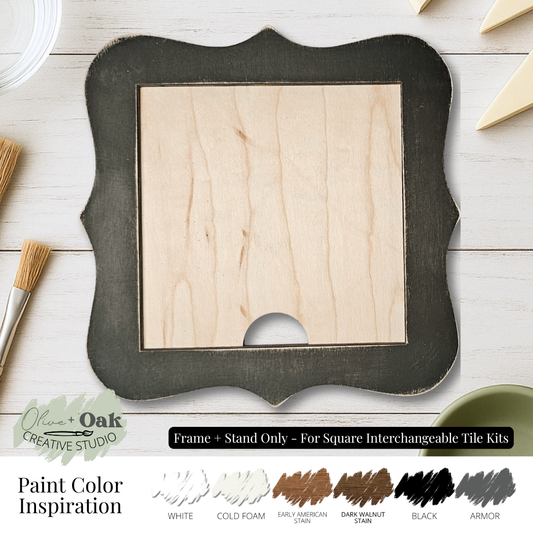 DIY Interchangeable Scolloped Frame *FRAME ONLY* Square Tiles Frame