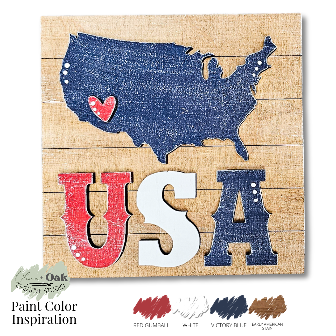 DIY Mini USA Square Tiles *Inserts ONLY*