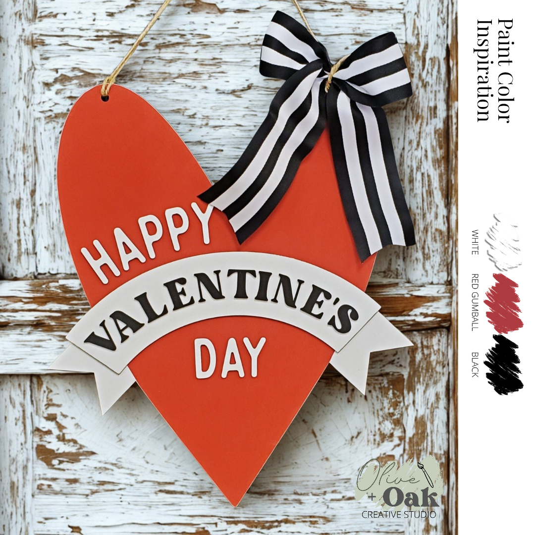 DIY Happy Valentine's Day Door Hanger