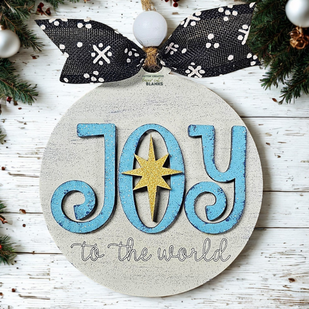 Joy to the World Nativity Ornament Blank