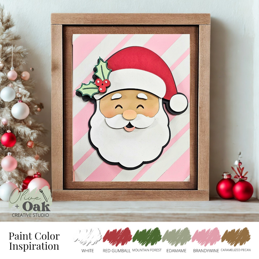 DIY Jolly Santa Mini Sign *Insert ONLY*