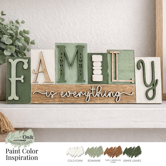 DIY Family is Everything Shelf Sitter