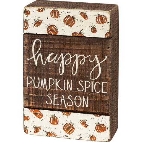 Happy Pumpkin Spice Season Slat Box Sign