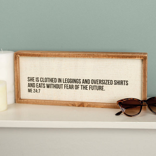 Leggings And Oversized Shirts Framed Sign