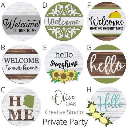 PRIVATE Door Hanger Workshop 8/4
