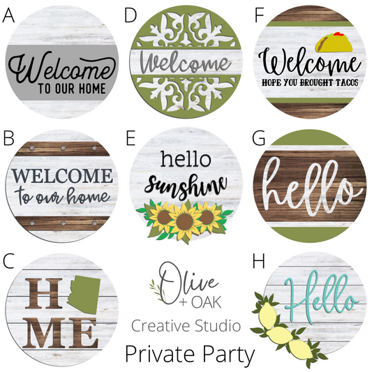 PRIVATE Door Hanger Workshop 8/4