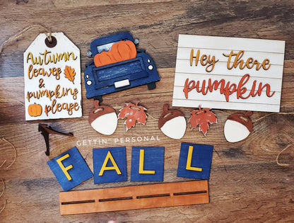 DIY Fall Truck Tier Tray Set