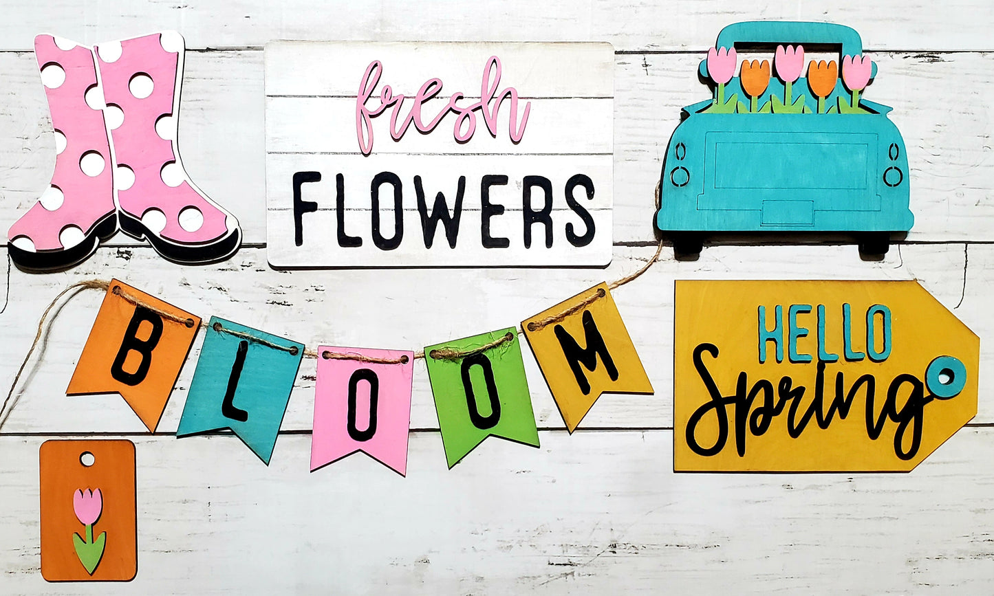 DIY Spring Bloom Tier Tray Set