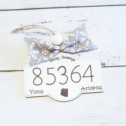 Personalized Zip Code Ornament