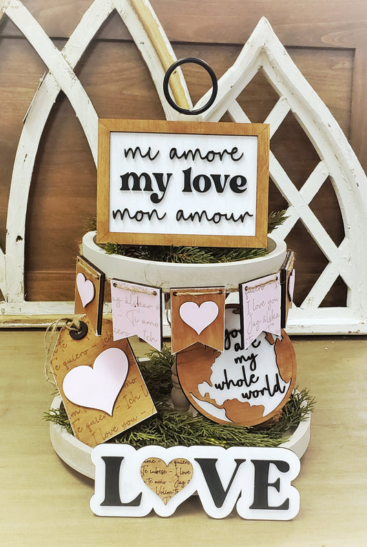 DIY Valentie's Day Love Language Tier Tray Set