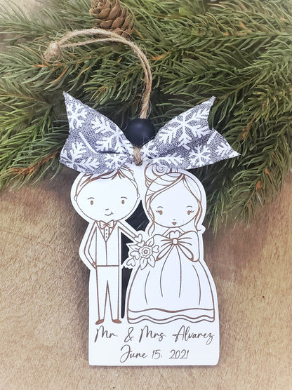 Personalized Bride & Groom Ornament