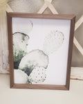 Watercolor Cactus Framed Sign 8x10
