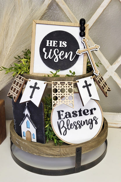 DIY He is Risen Tier Tray Set