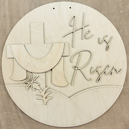DIY He is Risen Door Hanger