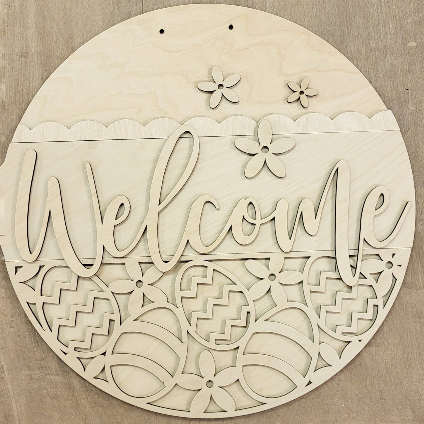 DIY Easter Egg Welcome Door Hanger