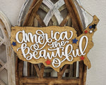 America the Beautiful 18" Door Hanger