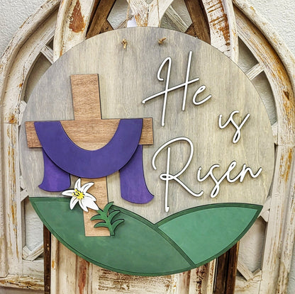 DIY He is Risen Door Hanger