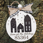 Personalized Zip Code Houses Ornament