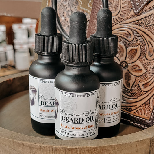 Rustic Woods & Rum Beard Oil - Right Off the Ranch