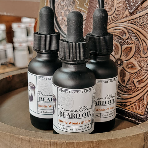 Rustic Woods & Rum Beard Oil - Right Off the Ranch