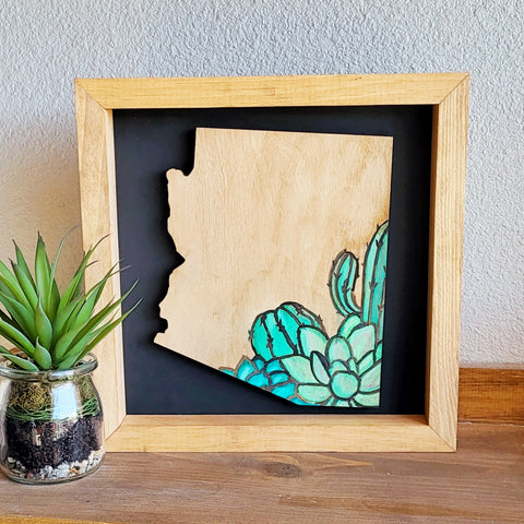 DIY Framed Arizona Cactus Watercolor